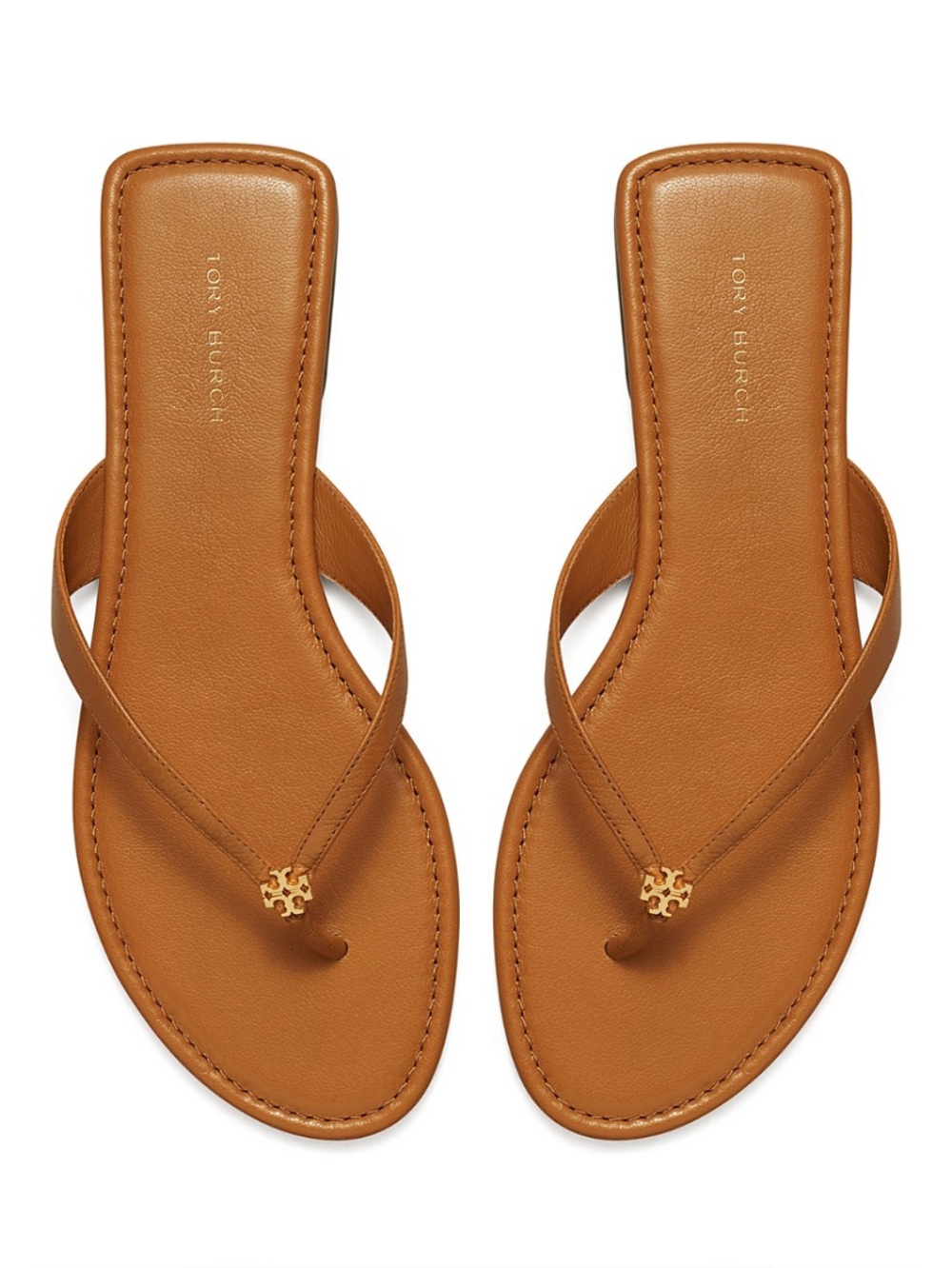 Tory Burch Women's Capri Tan Leather Thong Sandals